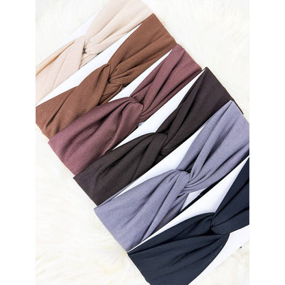 Neutral Tone Twisted Stretch Headwrap Set