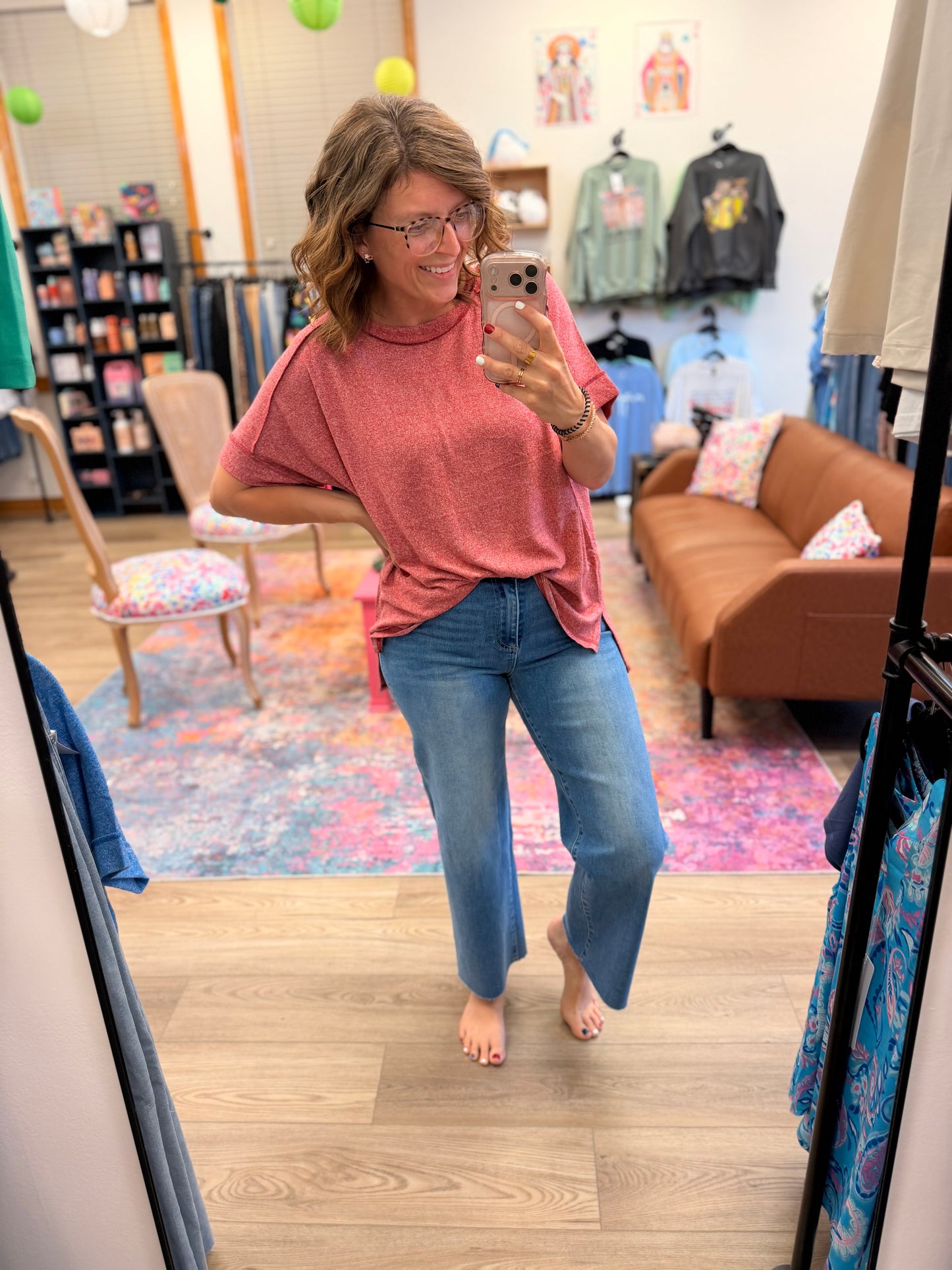 Lightweight Side Slit Hacci Tee