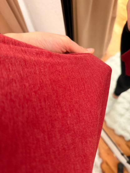 Jersey High Neck Rolled Sleeve Tee