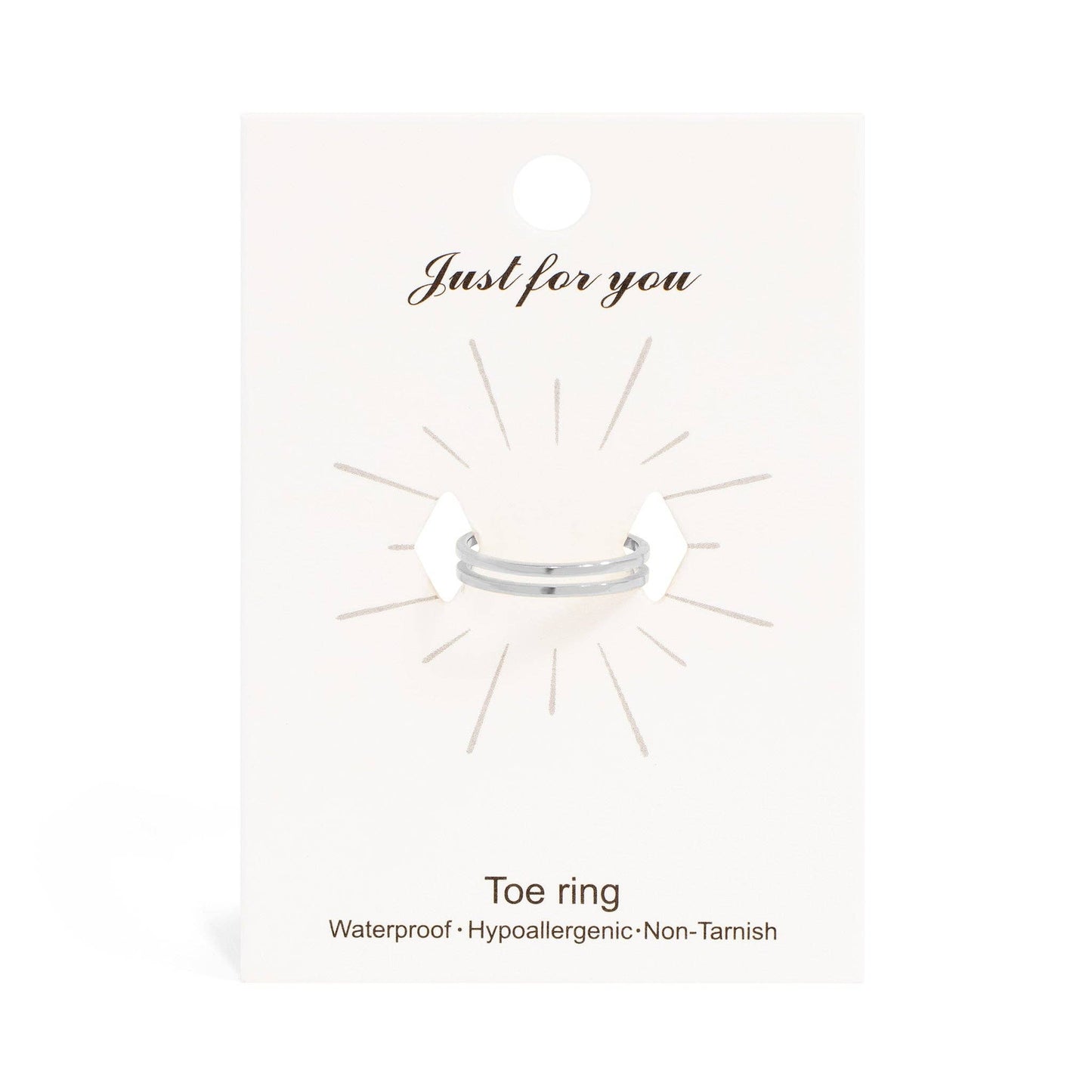 18K Gold Stainless Steel Adjustable Double Bar Toe Ring