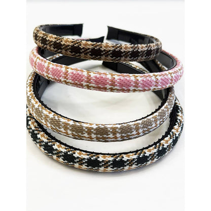 Preppy Checker Padded Fashion Headband