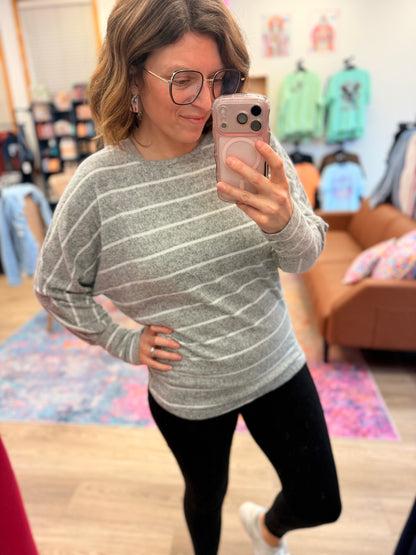 Striped Dolman Raglan Top