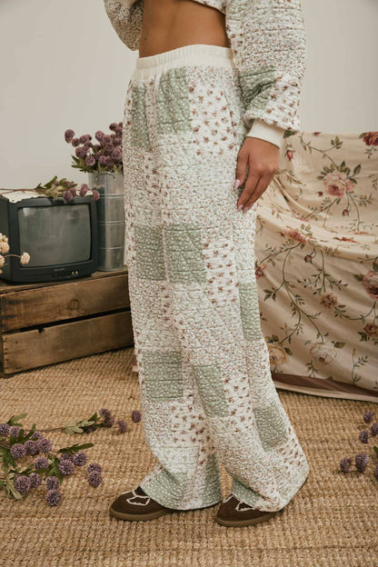 Floral Patchwork Quilted Lounge Pant