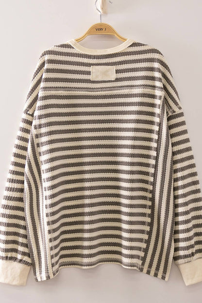 Stripe Waffle Top