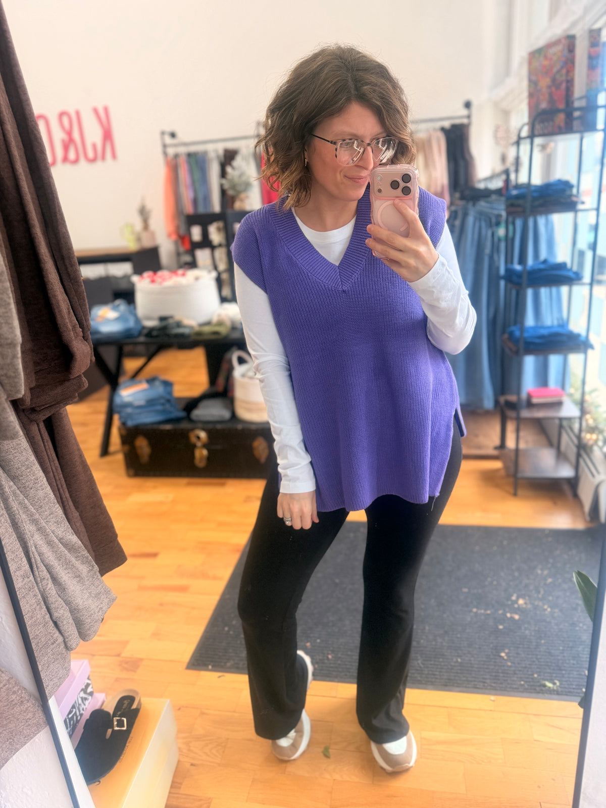 V-Neck Knitted Sweatervest