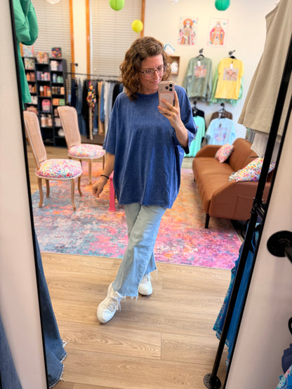 Acid Wash Oversized Lightweight T-Shirt-Note sizing