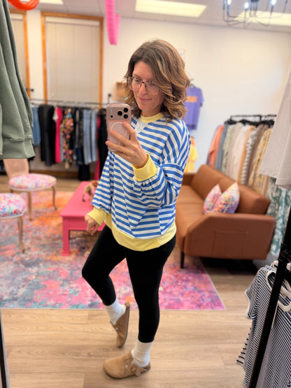 Bold Stripes Lightweight Pullover