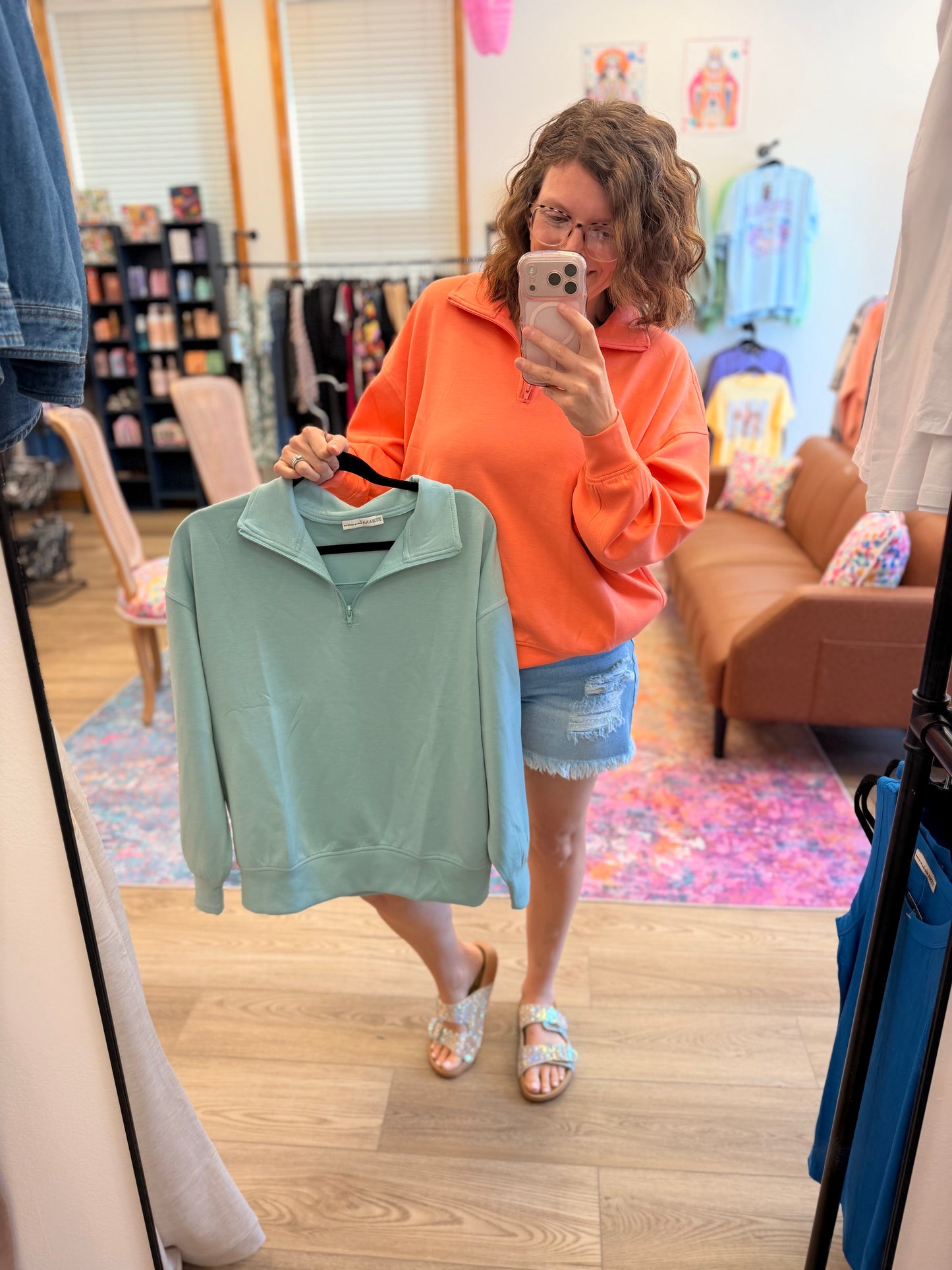 Luxe Scuba Half Zip Pullover