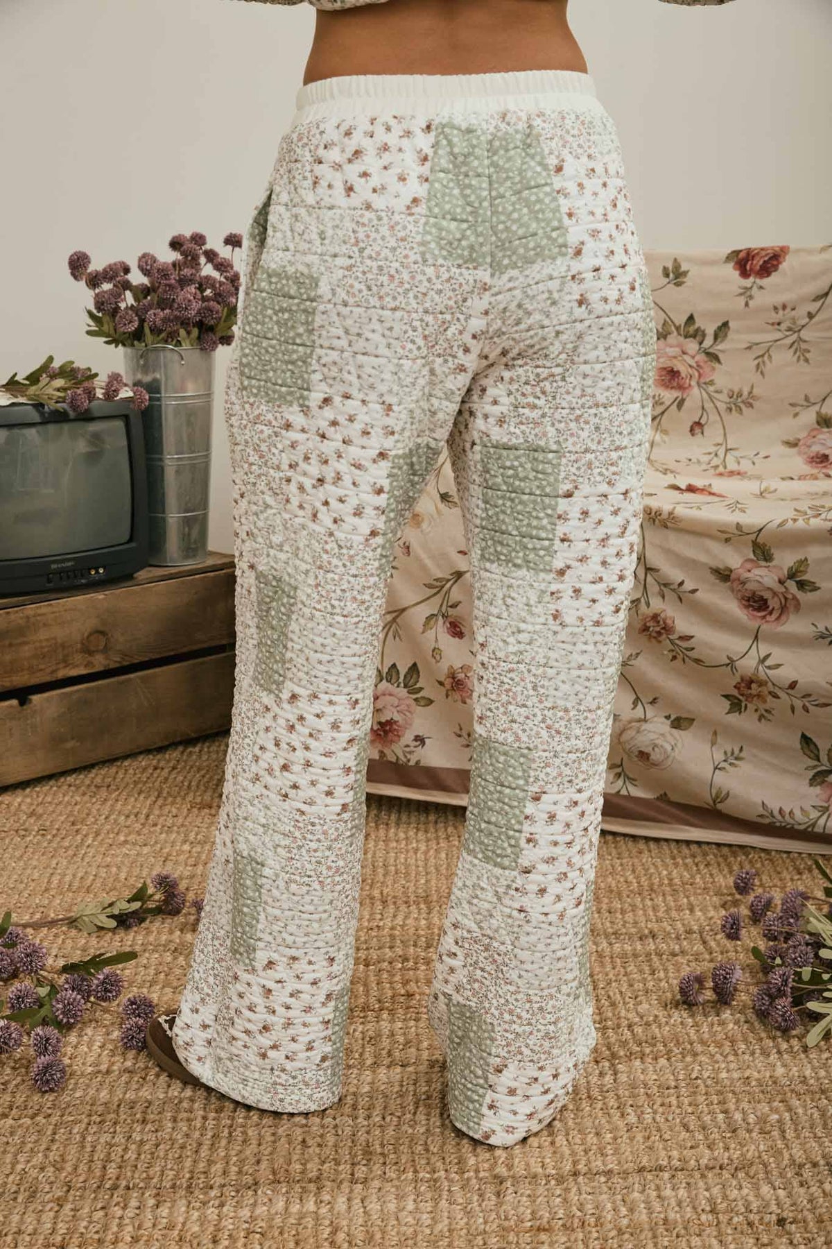 Floral Patchwork Quilted Lounge Pant