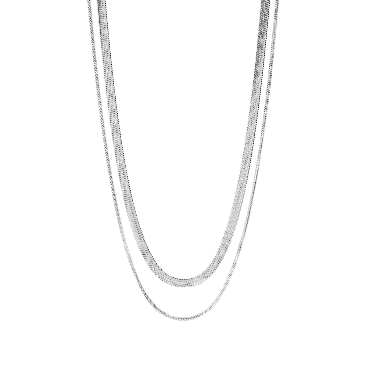 Layered Chain Necklace 18K Gold PVD Stainless Steel