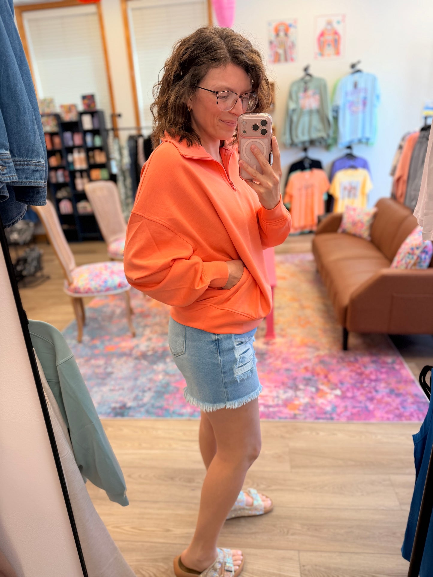 Luxe Scuba Half Zip Pullover