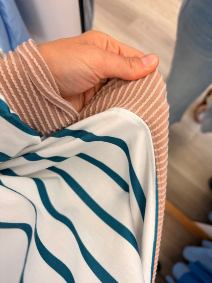 Boardwalk Stripe Raglan Long Sleeve Top