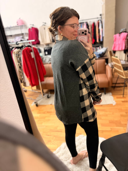 Cozy Contrast Shacket