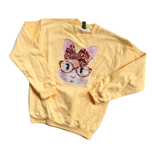 Leopard Bunny Easter Crewneck Sweatshirt
