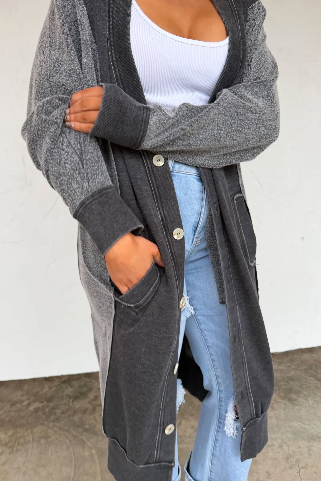 Desi Luxe Sweatshirt Cardigan