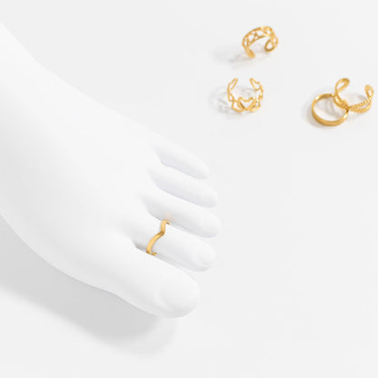 18K Gold Stainless Steel Point Toe Ring