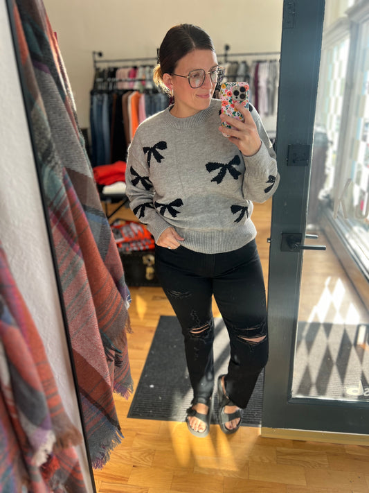 Heather Bow Pullover