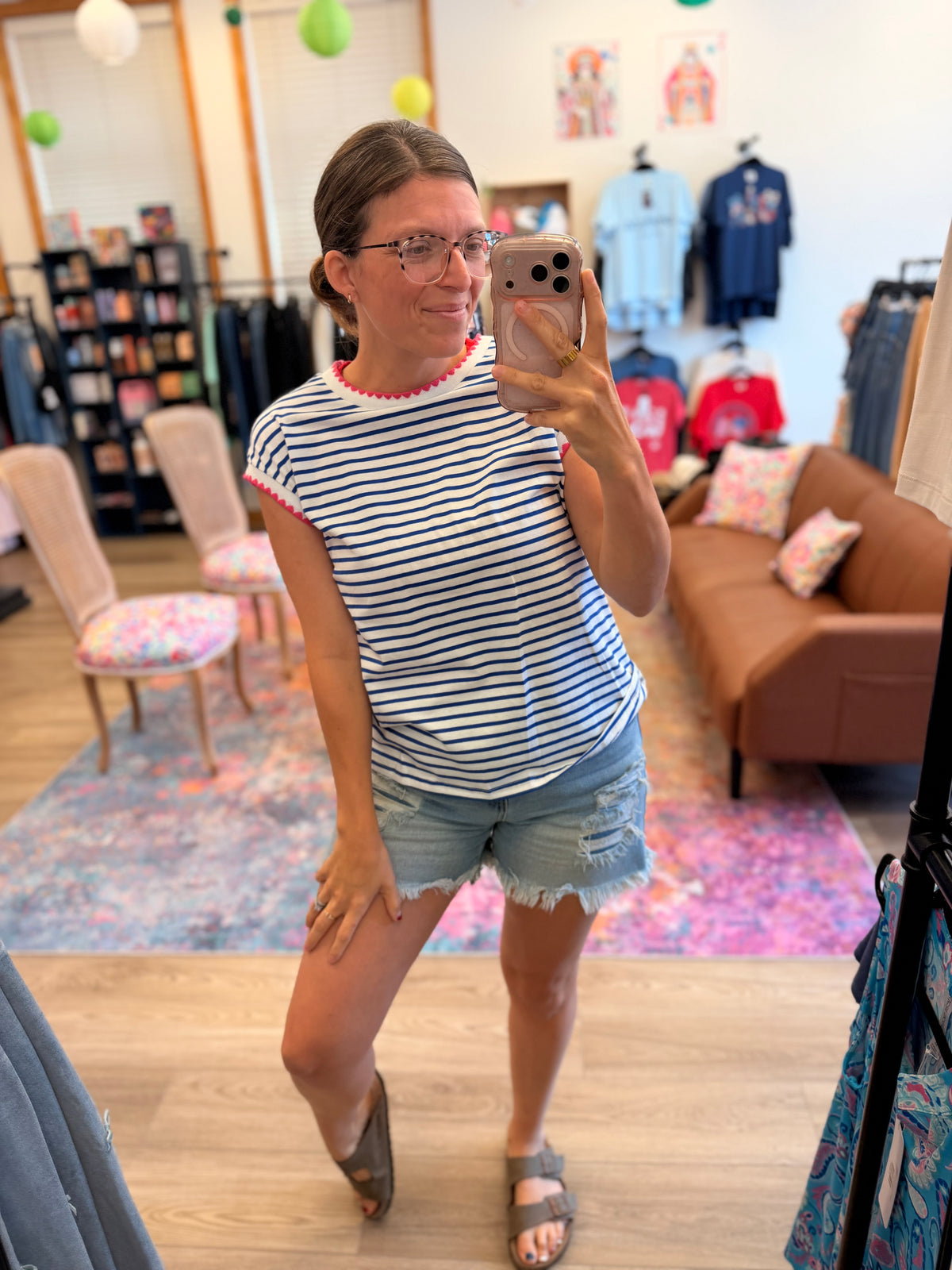 Coastal Stripe Ringer Tee