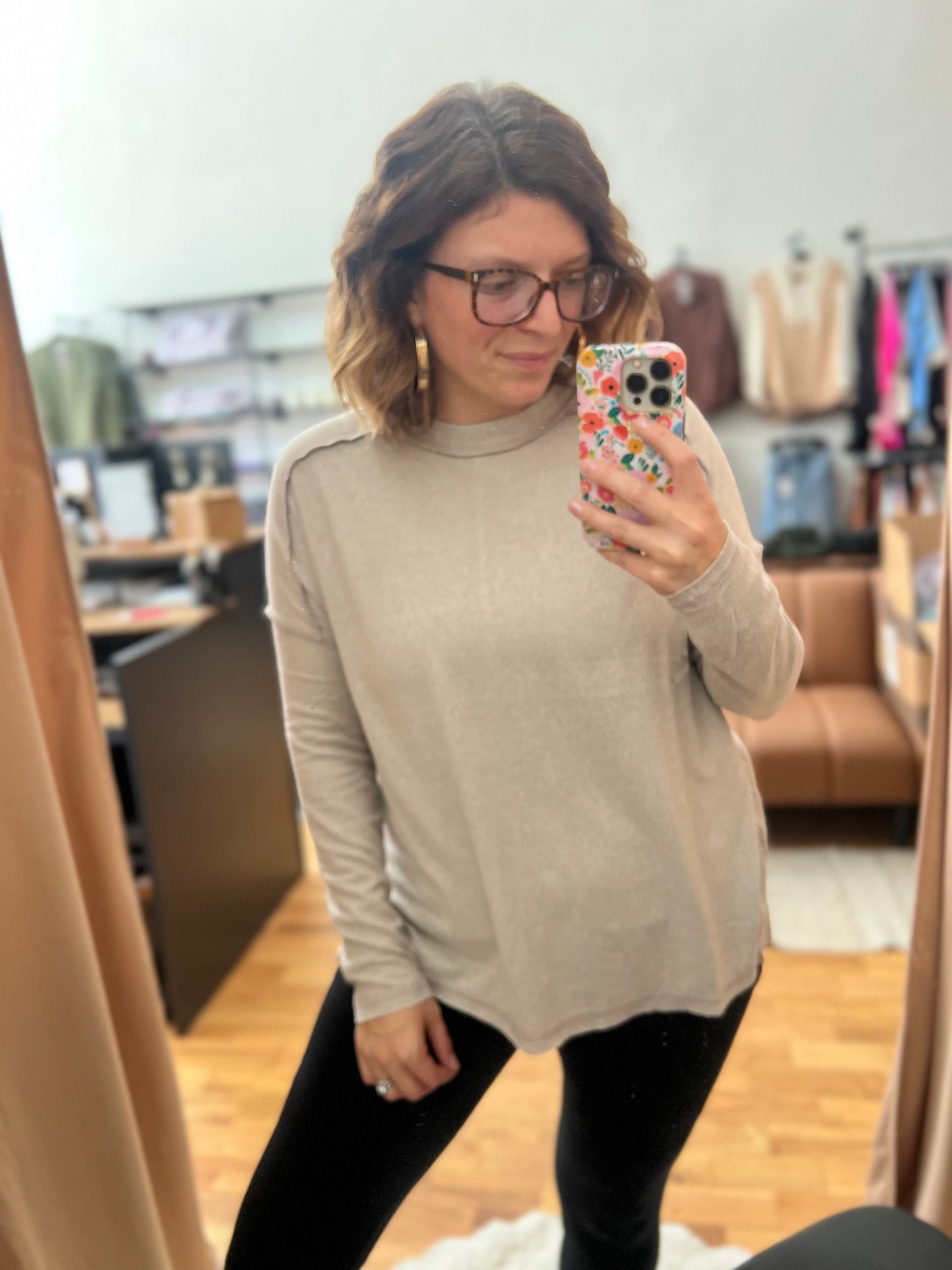 Lightweight Long Sleeve Hacci Tee