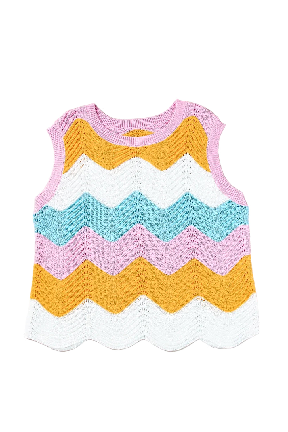 Chevron Knit Sweater Vest