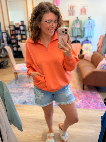 Luxe Scuba Half Zip Pullover