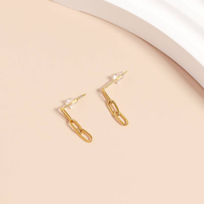 Stainless Steel Paperclip Earrings