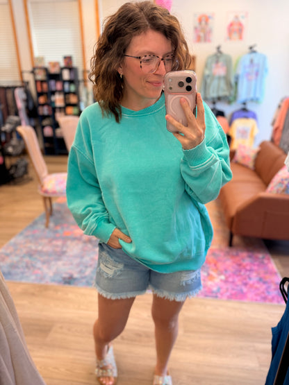 Crossover Coziest Acid Wash Fleece Pullover