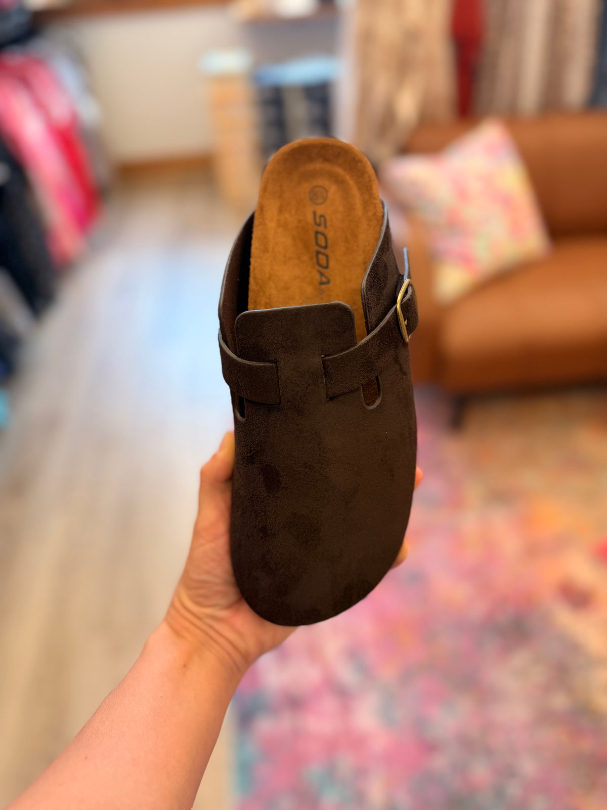 Suede Brown Soda Clog
