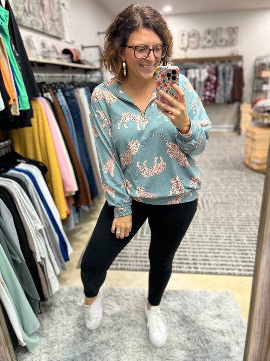 Wild Spirit Half Zip Sweatshirt
