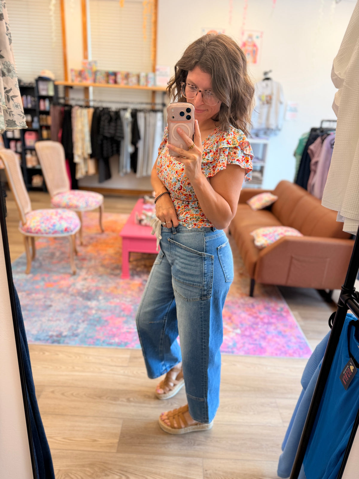Risen Slouchy Tie Barrel Jeans