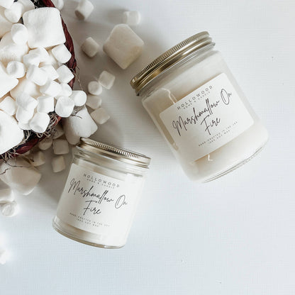 MARSHMALLOW ON FIRE | FALL CANDLE | 100% SOY WAX | 8 OZ