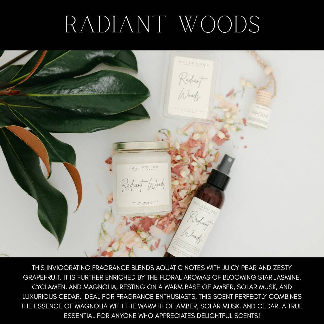 RADIANT WOODS | SPRING | 8 OZ CANDLE: 8 OZ | 226 G