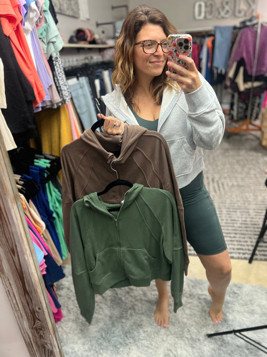 Crop Performance Zip Up Jacket