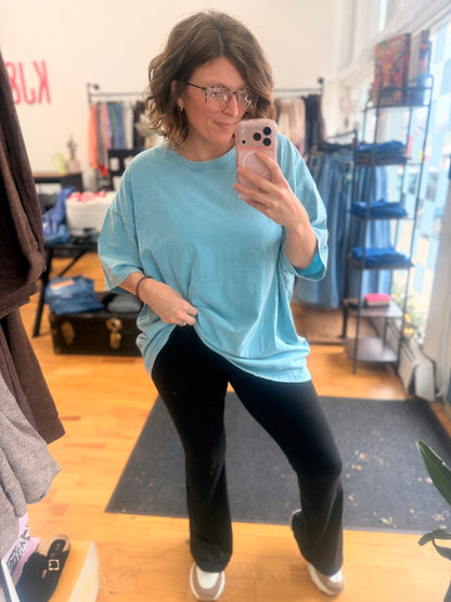 Acid Wash Oversized Lightweight T-Shirt-Note sizing