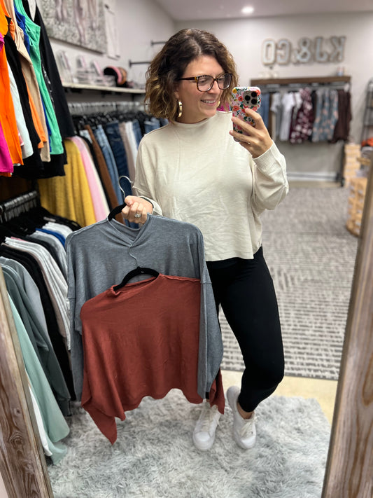 Cozy Mock Neck Crop