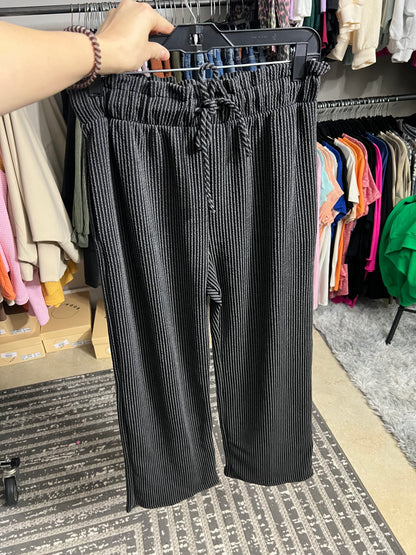 Casual Ribbed Paperbag Pant