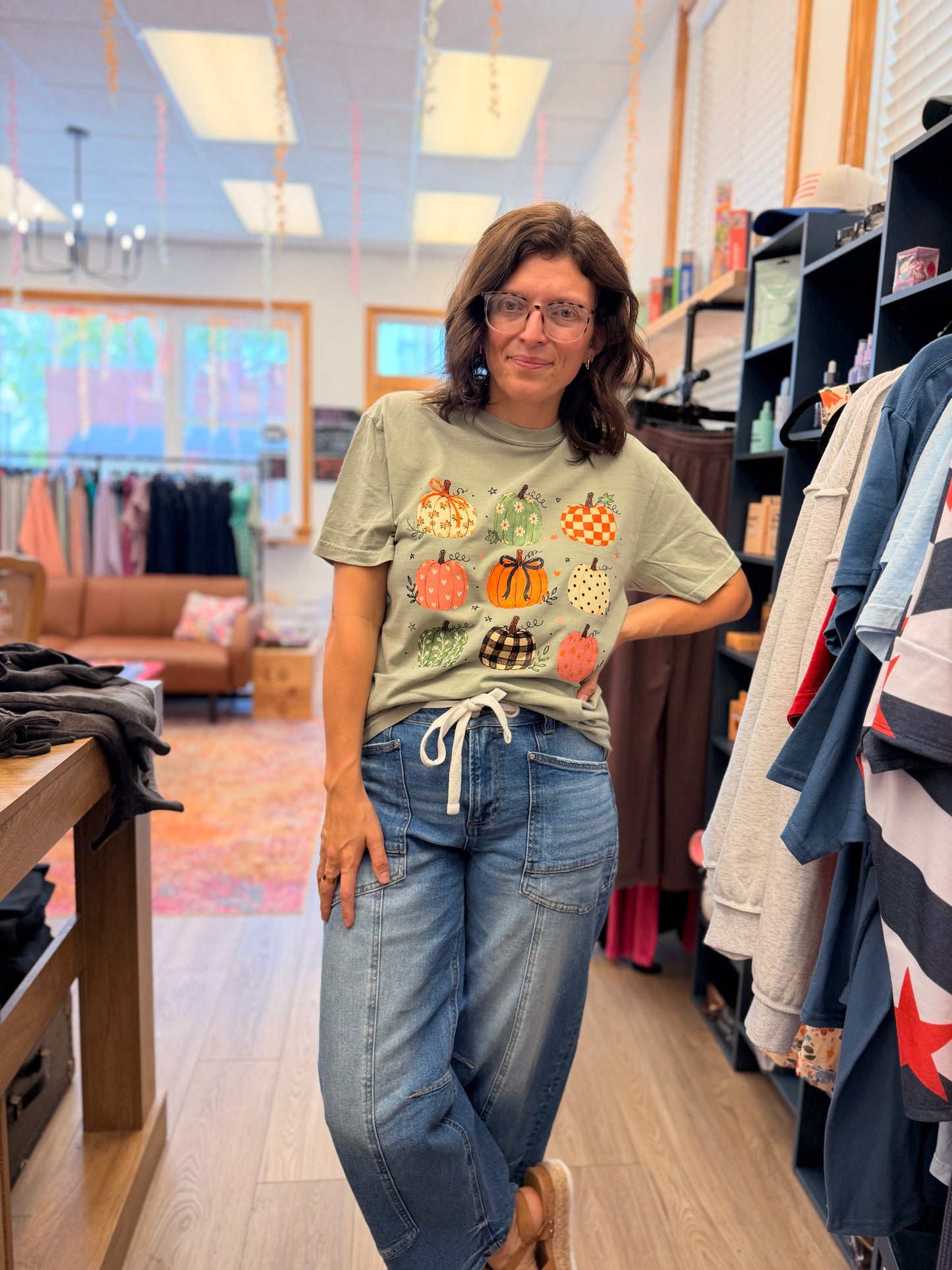 Pumpkin Pattern Vintage Tee