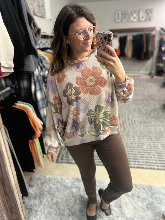 Fall Floral Pullover