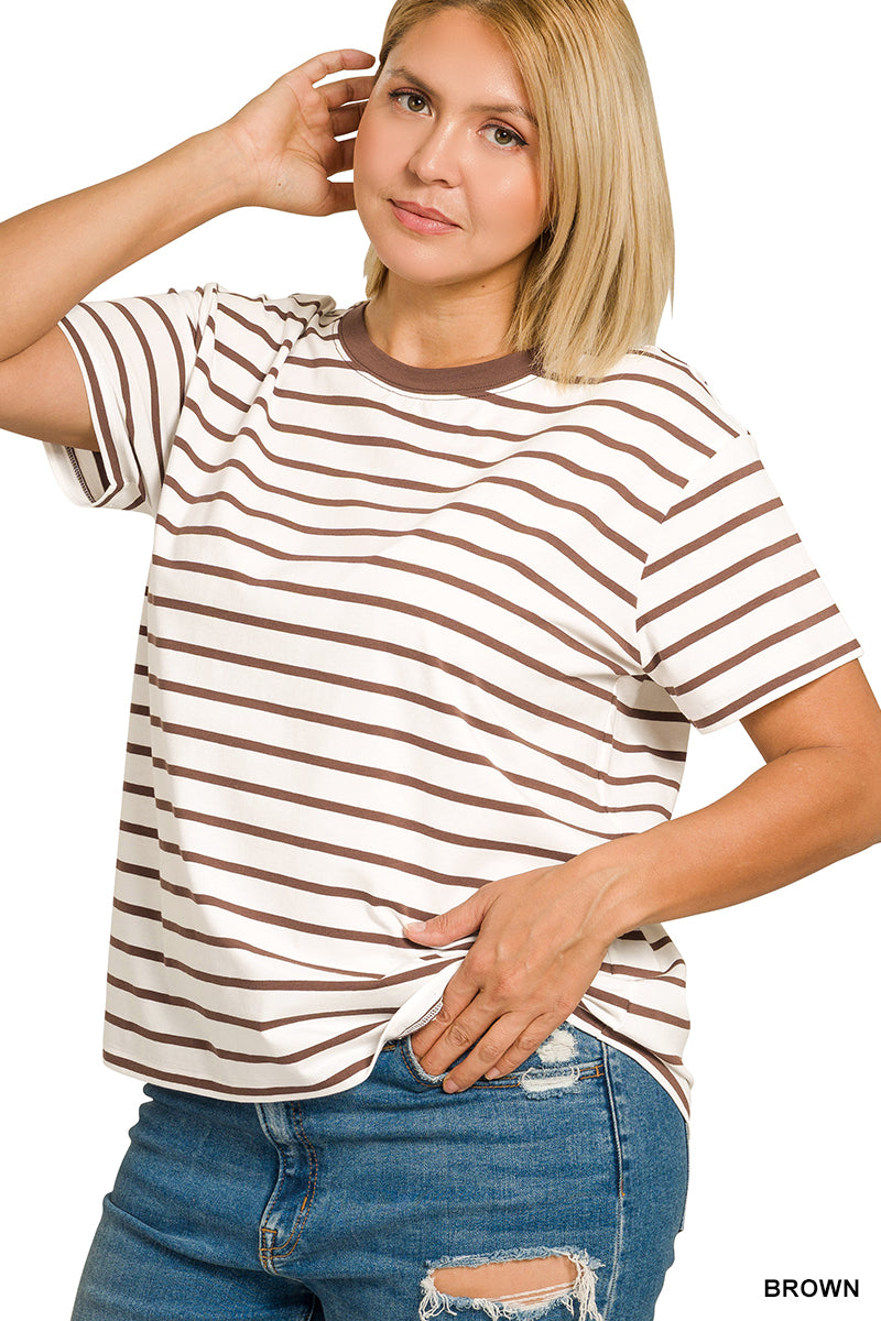 Modern Stripe Crew Tee