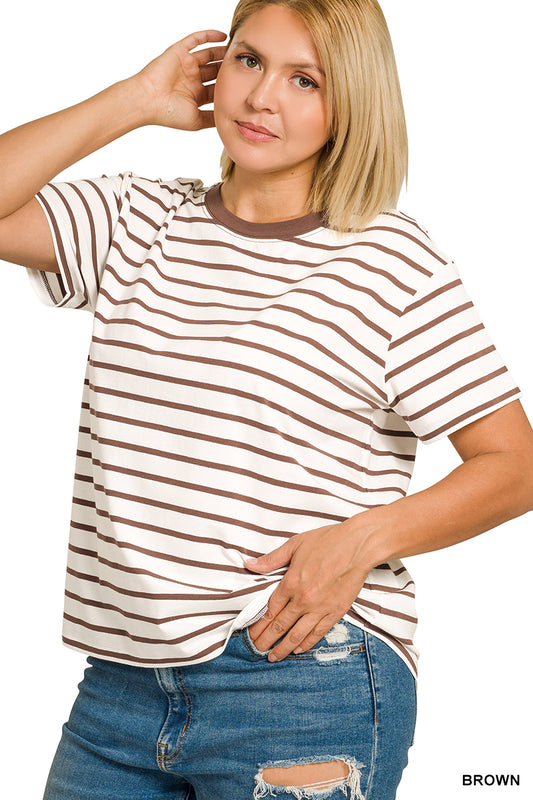 Modern Stripe Crew Tee