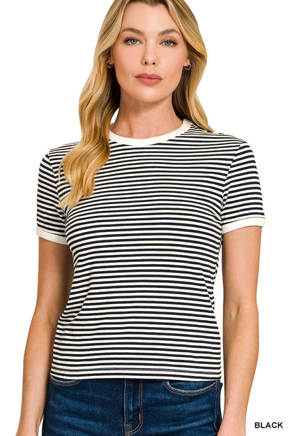 Striped Ringer Tee