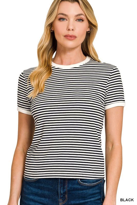 Striped Ringer Tee