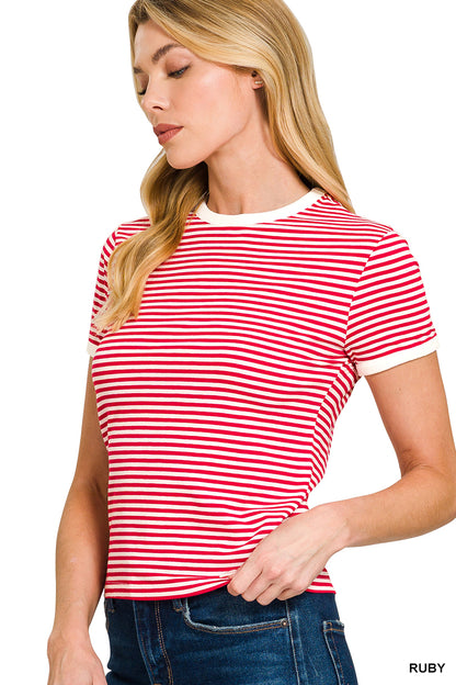 Striped Ringer Tee