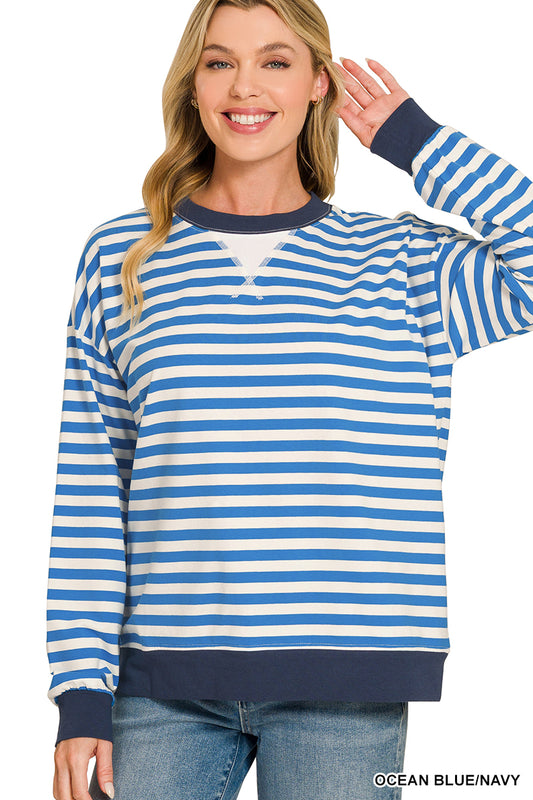 Contrast Stripe Long Sleeve
