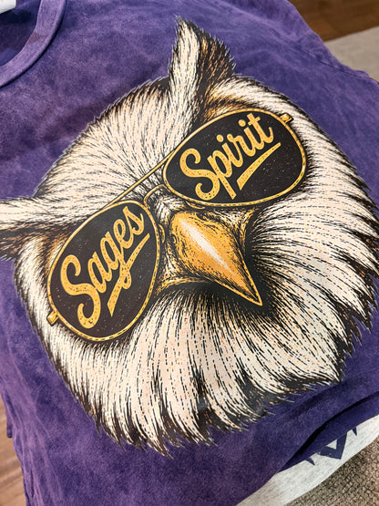 Sages Spirit Mineral Washed Owl Tee