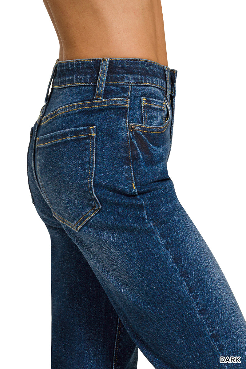 Zenana Tummy Control Flare Denim