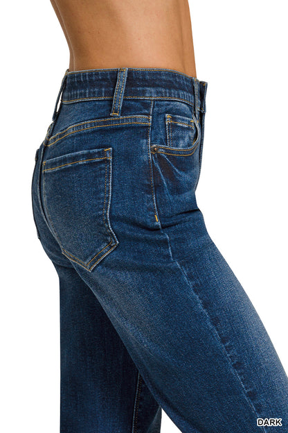 Zenana Tummy Control Flare Denim