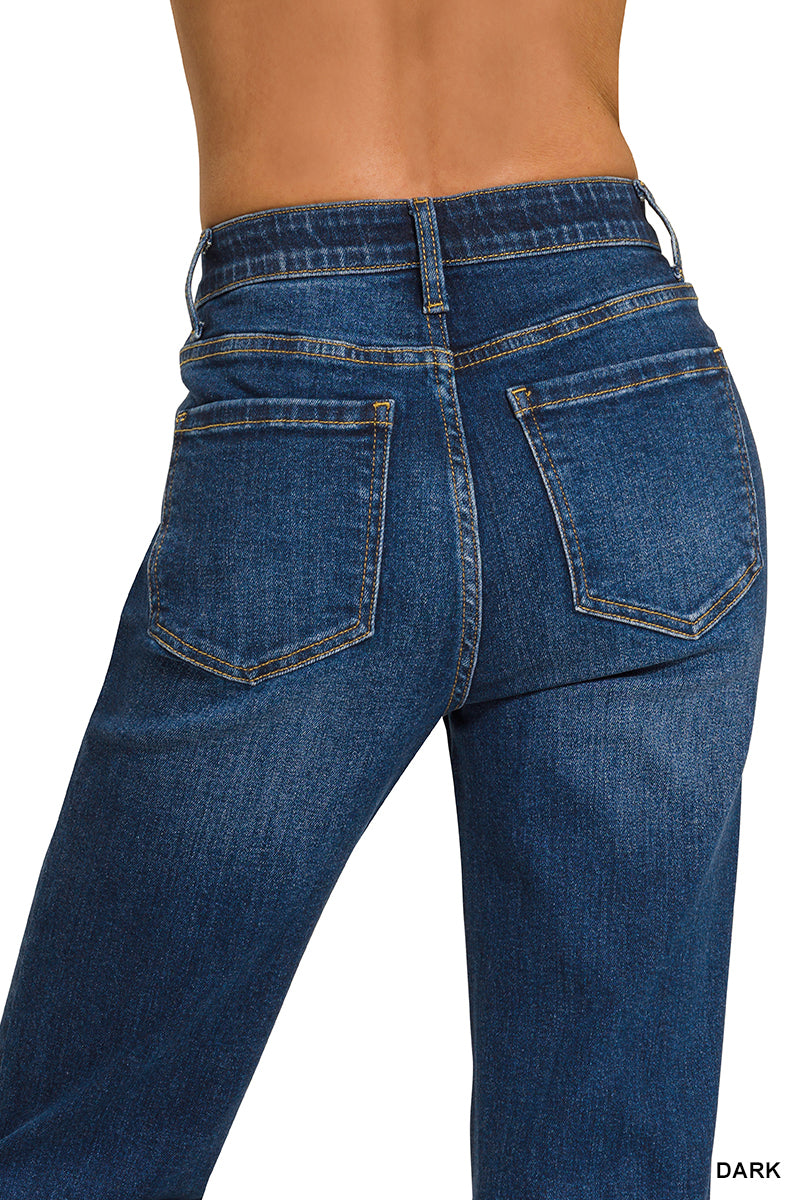 Zenana Tummy Control Flare Denim