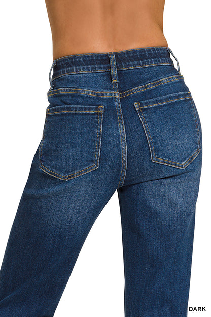 Zenana Tummy Control Flare Denim
