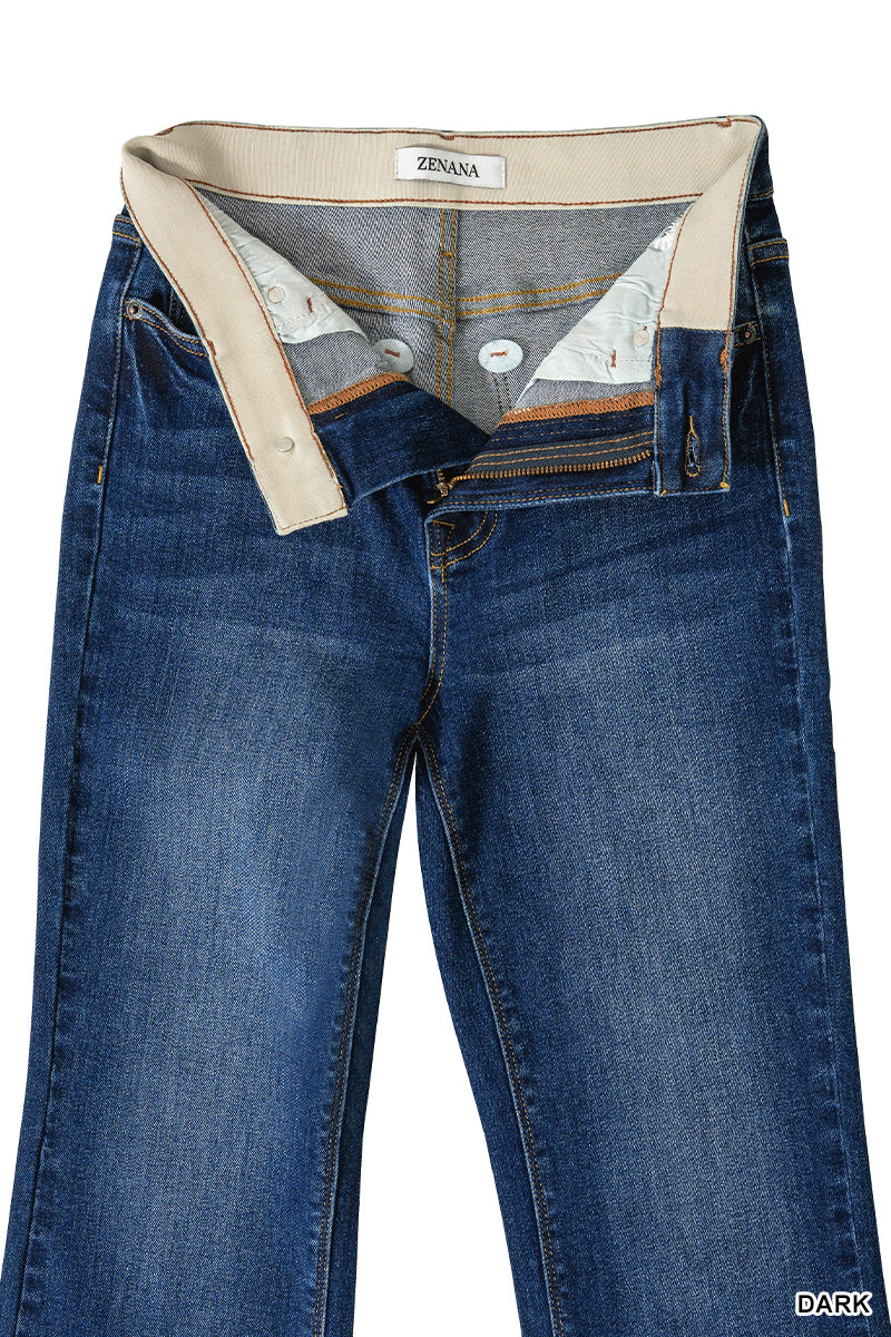 Zenana Tummy Control Flare Denim